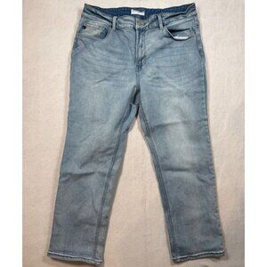 KanCan Women's Essentials High Rise Straight Jeans 219738 Light Wash Size 20W